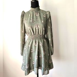 Floral Print Ruffled Mini Dress